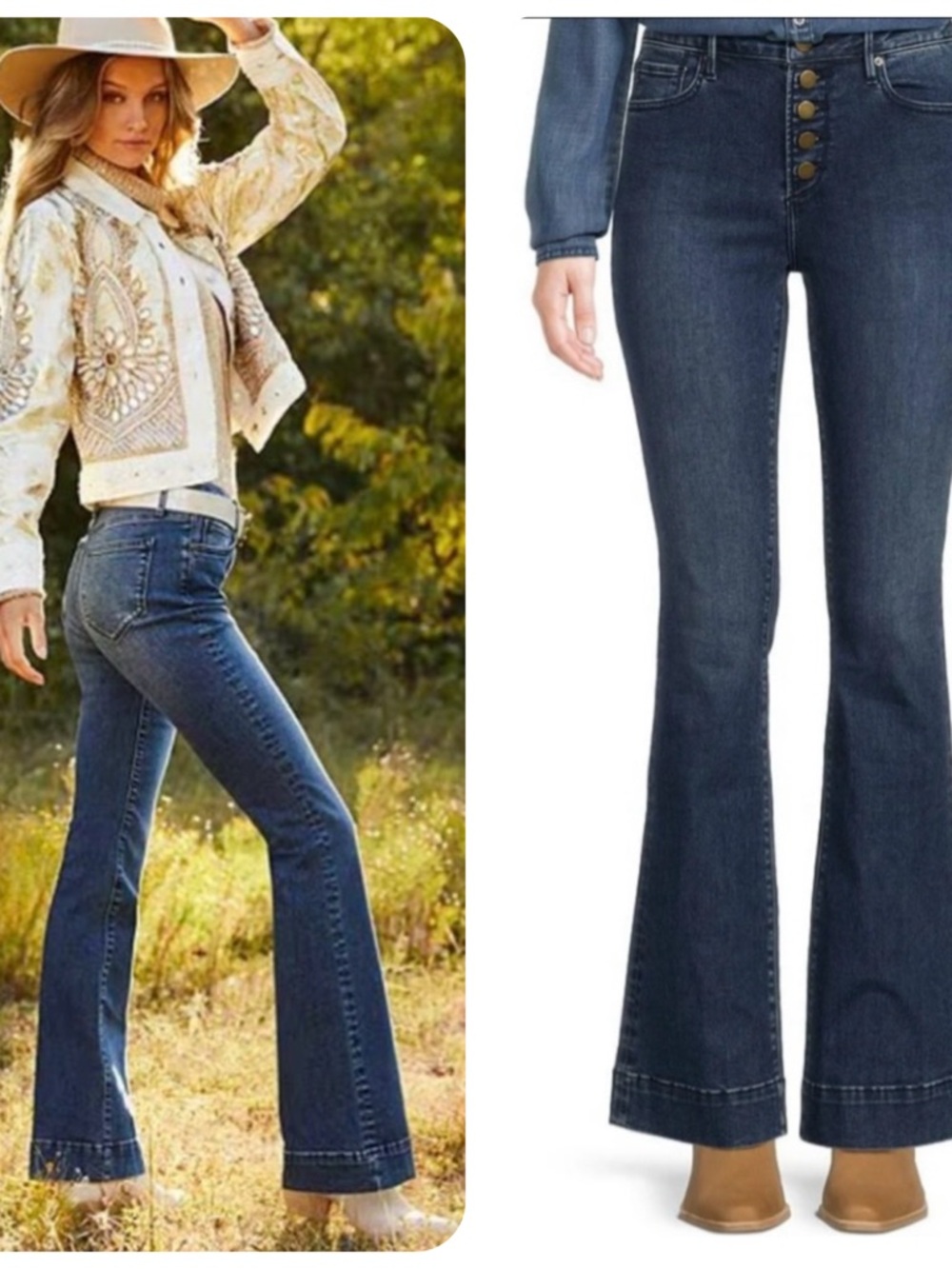 DRIFTWOOD Jeans Women’s 32 Blue Wyatt High-Rise Flare LIKE NEW!